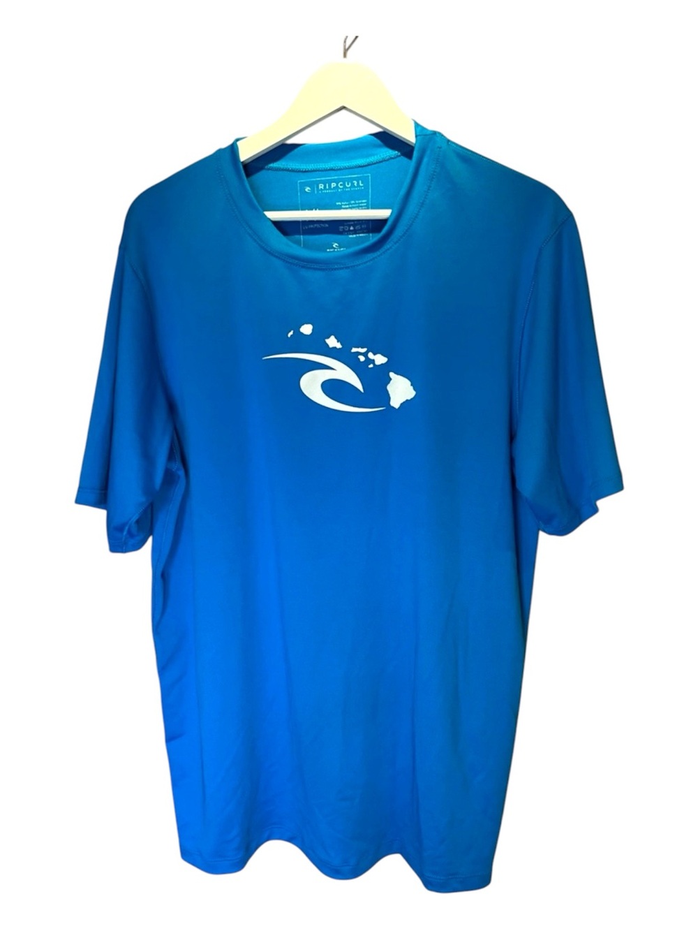 Ripcurl Men’s Hawaiian Destination Tashguard T Shirt UPF 30+ Blue Size XL